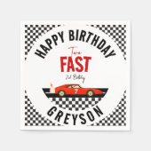 Twee Snel Race Car Boy 2e verjaardag Servet (Voorkant)