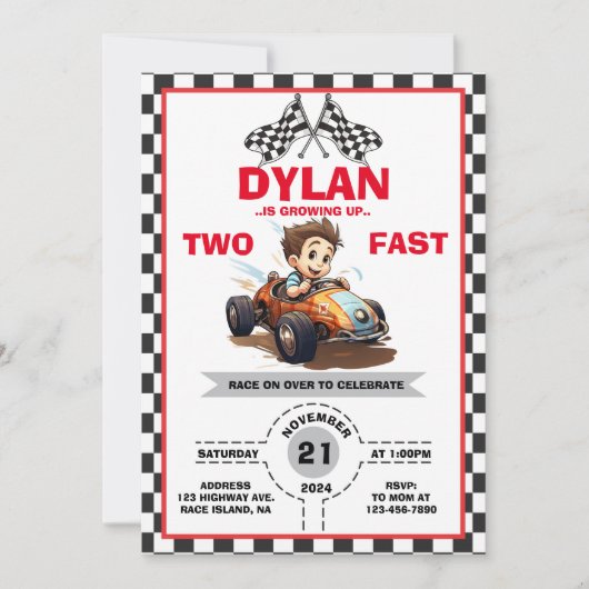 Twee Snel Uitnodiging (Voorkant)