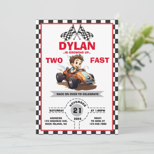 Twee Snel Uitnodiging (Staand voorkant)