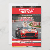 Twee snelgroeiende tweede verjaardagsfoto kaart (Voorkant)