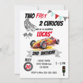 Twee snelle 2 nieuwsgierige rode race auto 2e verj kaart (Voorkant)