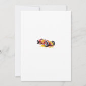 Twee snelle 2 nieuwsgierige rode race auto 2e verj kaart (Achterkant)