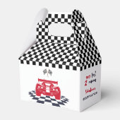 Twee snelle 2 nieuwsgierige tweede kinderverjaarda bedankdoosjes (Voorkant Zijde)