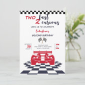 Twee snelle 2 nieuwsgierige tweede kinderverjaarda kaart (Staand voorkant)