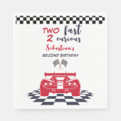 Twee snelle 2 nieuwsgierige tweede kinderverjaarda servet (Voorkant)