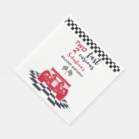 Twee snelle 2 nieuwsgierige tweede kinderverjaarda servet (Hoek)