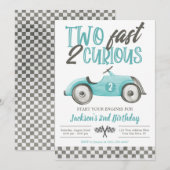 Twee snelle 2 nieuwsgierige uitnodiging van de ver (Voorkant / Achterkant)