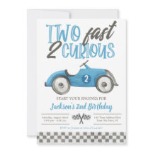 Twee snelle 2 nieuwsgierige uitnodiging van de ver