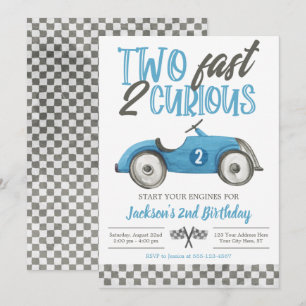 Twee snelle 2 nieuwsgierige uitnodiging van de ver