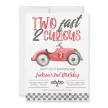 Twee snelle 2 nieuwsgierige uitnodiging van de ver