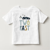 Twee snelle 2de verjaardag van Toddler Tshirt (Voorkant)