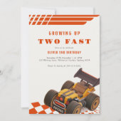 Twee snelle 2e Boy Race auto verjaardagsfeestje Kaart (Voorkant)