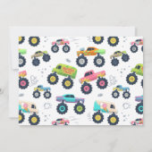 Twee snelle 2e Verjaardag Kinder Monster Auto Truc Kaart (Achterkant)