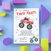 Twee snelle 2e verjaardag Kinder monsterwagens Kaart