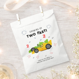 Twee snelle 2e verjaardag Kinder raceauto's naam Bedankzakje
