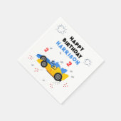 Twee snelle 2e verjaardag Kinder raceauto's naam Servet (Hoek)