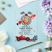 Twee snelle 2e verjaardag Kinder Schattigee rode r Acryl Uitnodigingen (Insitu (Huwelijk))