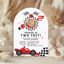 Twee snelle 2e verjaardag Kinder Schattigee rode r Kaart