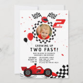 Twee snelle 2e verjaardag Kinder Schattigee rode r Kaart (Voorkant)