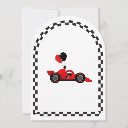 Twee snelle 2e verjaardag Kinder Schattigee rode r Kaart (Achterkant)