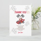 Twee snelle 2e verjaardag opgroeien bedankkaart (Staand voorkant)