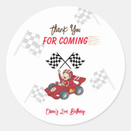 Twee snelle 2e verjaardag opgroeien ronde sticker