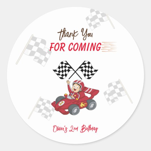 Twee snelle 2e verjaardag opgroeien ronde sticker (Voorkant)