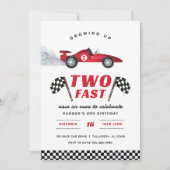 Twee snelle 2e verjaardag uitnodiging (Voorkant)