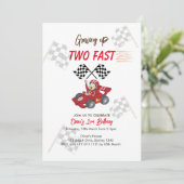 Twee snelle 2e verjaardag uitnodiging (Staand voorkant)