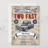 Twee snelle 2e verjaardag van de  Race van de Jong Kaart (Voorkant)