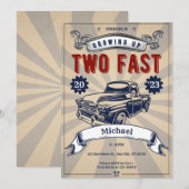 Twee snelle 2e verjaardag van de  Race van de Jong Kaart (Voorkant / Achterkant)