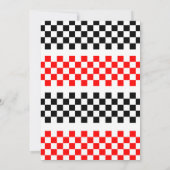 Twee snelle 2e verjaardagsfeestje rode race auto p kaart (Achterkant)