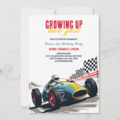 Twee snelle autobus-jongen opgroeien op 2e verjaar kaart (Voorkant)