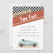 Twee snelle autothema's Uniek Geel Rood Zwart Kaart (Voorkant)