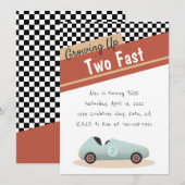 Twee snelle autothema's Uniek Geel Rood Zwart Kaart (Voorkant / Achterkant)