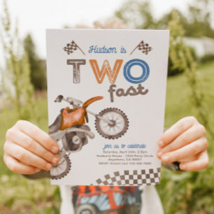 Twee snelle Dirt Bike uitnodiging