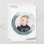 Twee snelle geboorte-feest-blauw-razenkar-2e verja kaart (Achterkant)