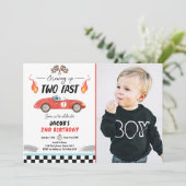Twee snelle geboortecirkel op 2e verjaardag kaart (Staand voorkant)