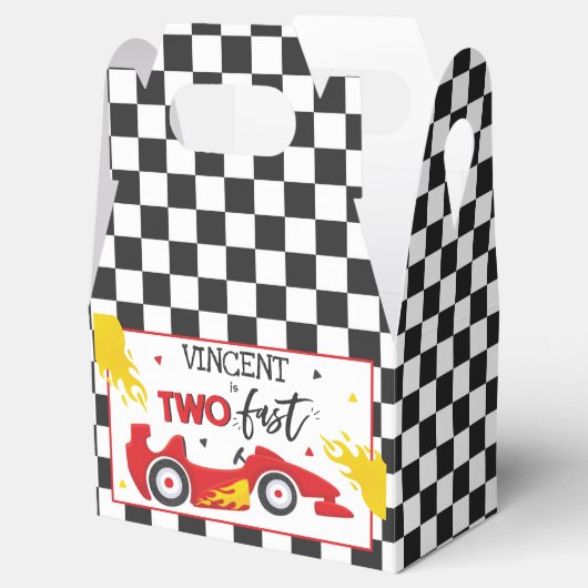 Twee snelle geboortecirkel op de tweede verjaardag bedankdoosjes (Geopend)