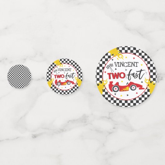 Twee snelle geboortecirkel op de tweede verjaardag confetti (Voorkanten)