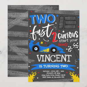 Twee snelle geboortecirkel op de tweede verjaardag kaart