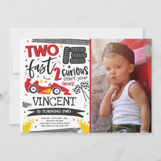 Twee snelle geboortecirkel op de tweede verjaardag kaart (Voorkant)