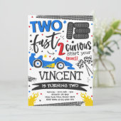 Twee snelle geboortecirkel op de tweede verjaardag kaart (Staand voorkant)