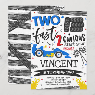 Twee snelle geboortecirkel op de tweede verjaardag kaart