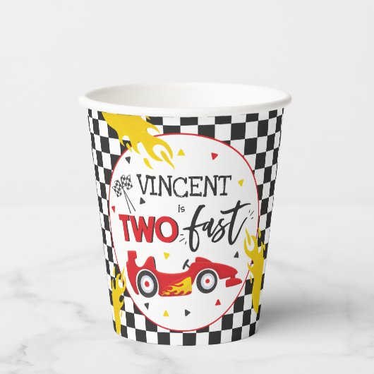 Twee snelle geboortecirkel op de tweede verjaardag papieren bekers (Voorkant)