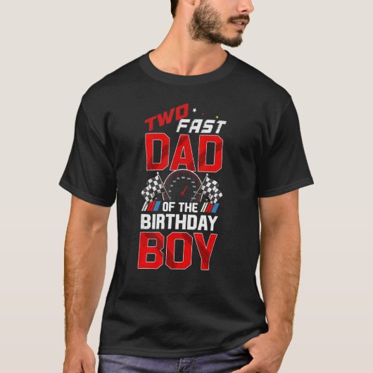 Twee snelle geboortedagen, vader van de geboorte t-shirt (Voorkant)