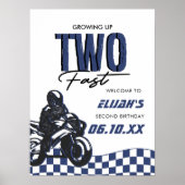 Twee snelle jongens 2e Dirt Bike Verjaardag Poster (Voorkant)