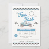 Twee snelle jongens verjaardag nodigt uit kaart (Voorkant)