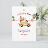 Twee snelle Kerst Gingerbread Auto 2e Verjaardag Bedankkaart (Staand voorkant)