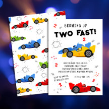 Twee snelle Kinder raceauto's van de tweede verjaa